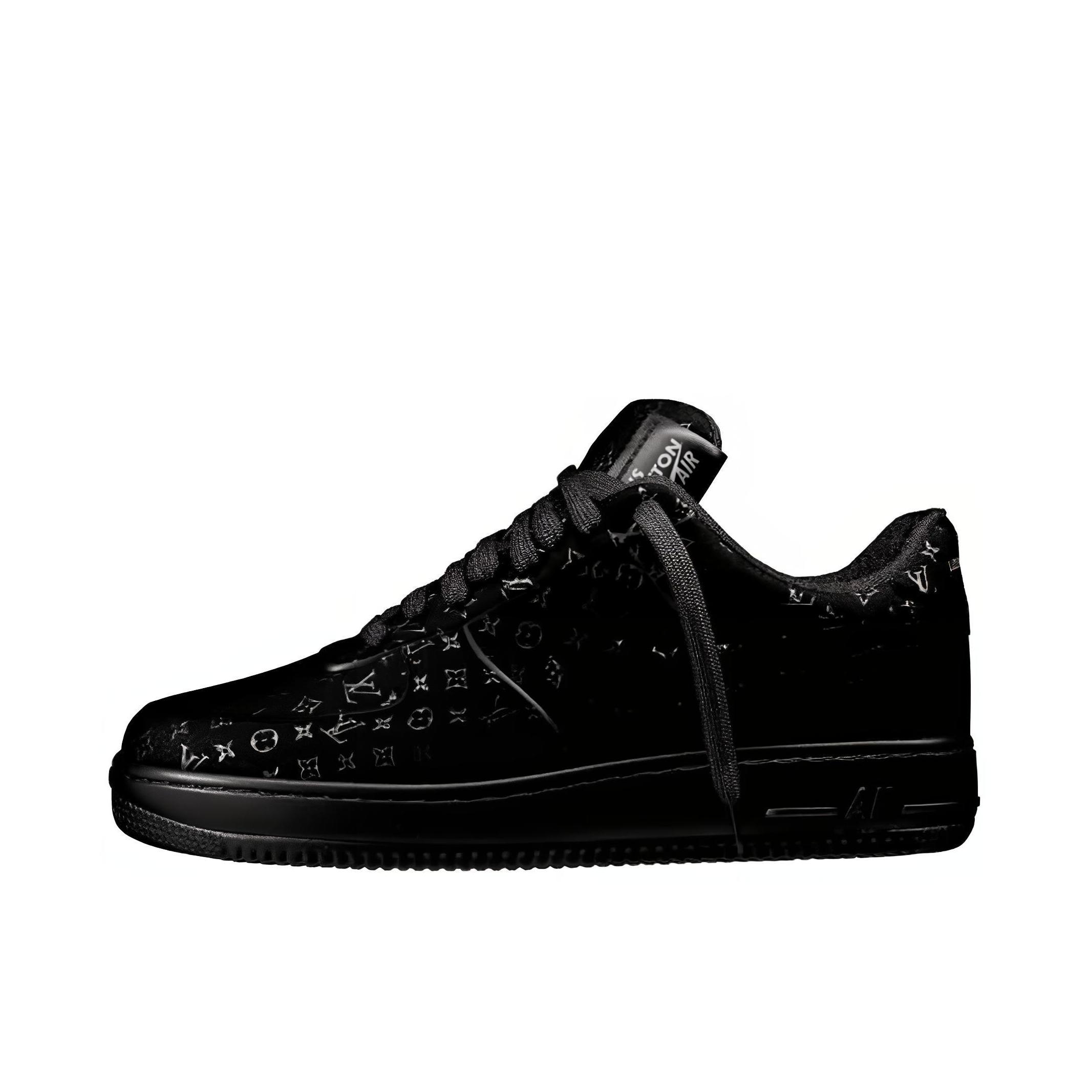 推荐商品：Louis Vuitton x Air Force 1 防滑耐磨 轻便舒适 牛皮 潮流 百搭时尚 板鞋 Nike 联名/黑色/白色