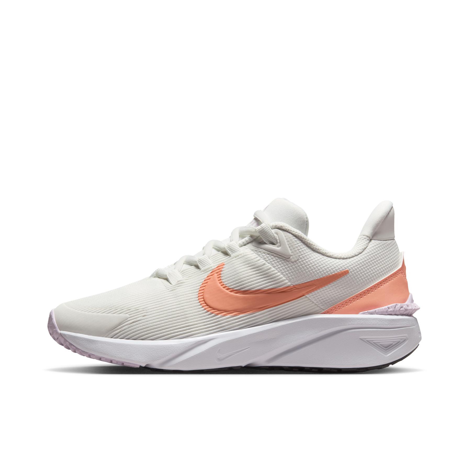 推荐商品：Nike Star Runner 4 跑鞋 防踢减震防滑耐磨舒适透气百搭时尚公路 女款/白色/橙色