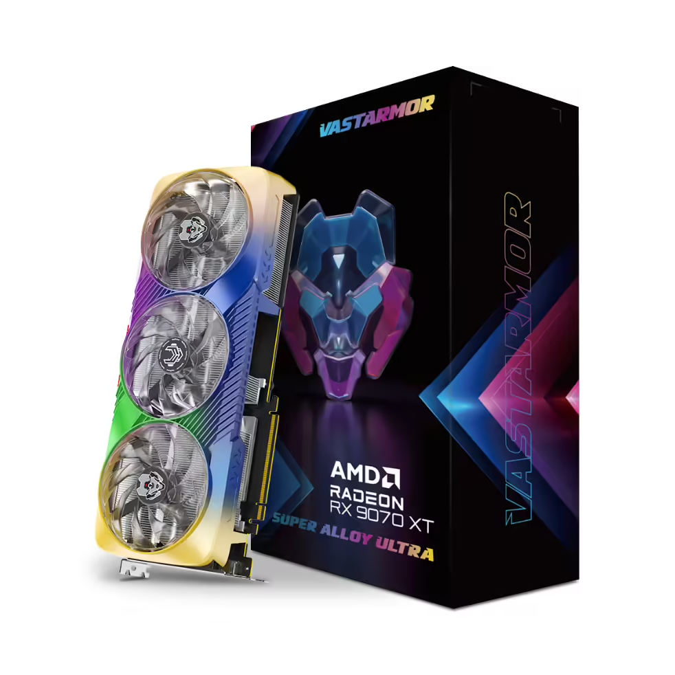 推荐商品：VASTARMOR/瀚铠 RX9070XT系列独立显卡 16G 合金 超合金 星空