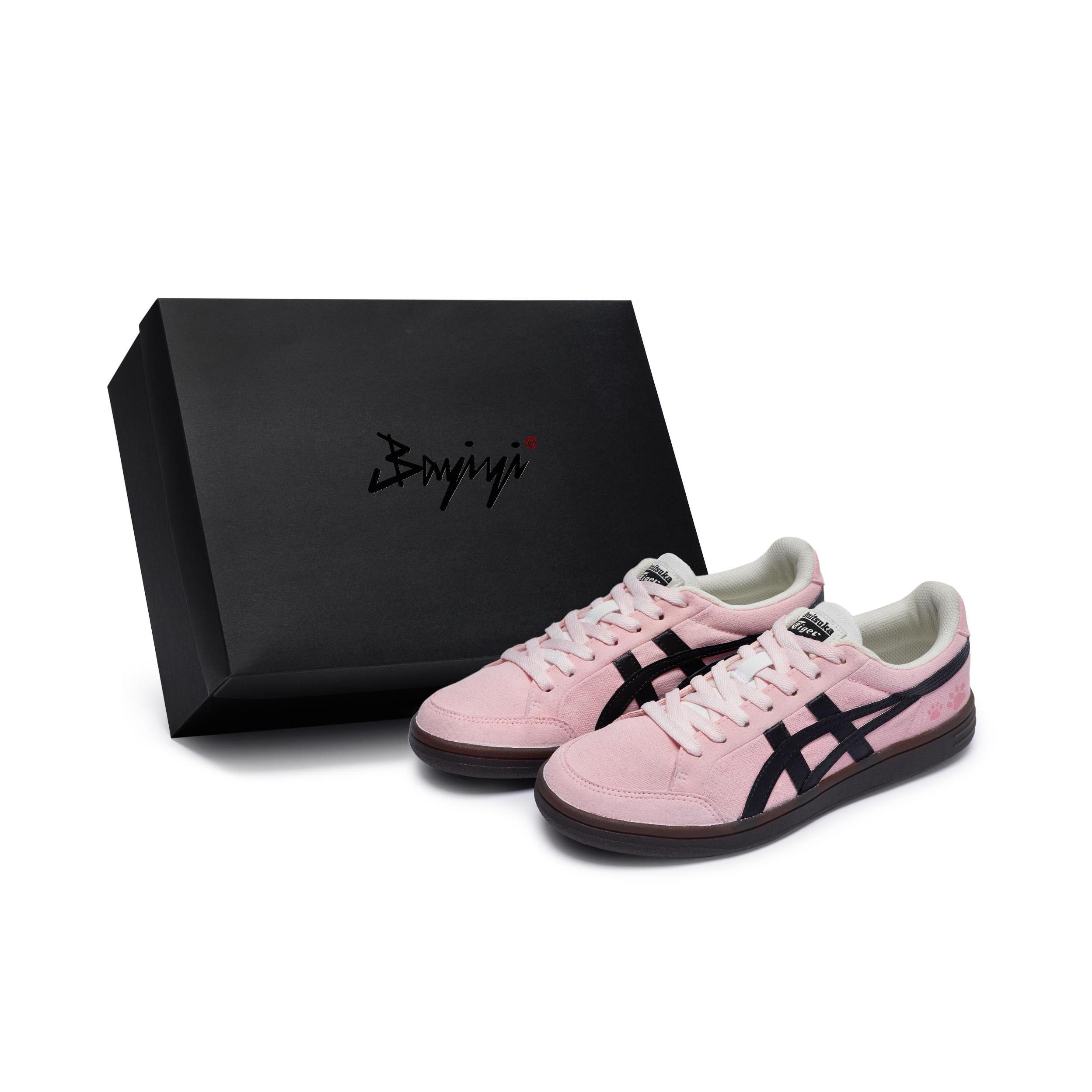 推荐商品：【定制球鞋】Onitsuka Tiger 鬼塚虎 Advanti 简约 防滑 低帮 耐磨 板鞋 特殊鞋盒款/绒绒猫爪粉