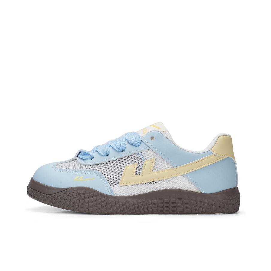 推荐商品：回力 百搭复古 时尚潮流 舒适软底 防滑耐磨 德训鞋 板鞋 WXY-J865T 网面/女款/浅蓝色/米色/黄色