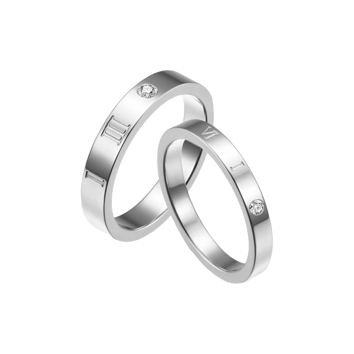 推荐商品：GIRATI 罗马数字合金情侣戒指 GIHJ30037