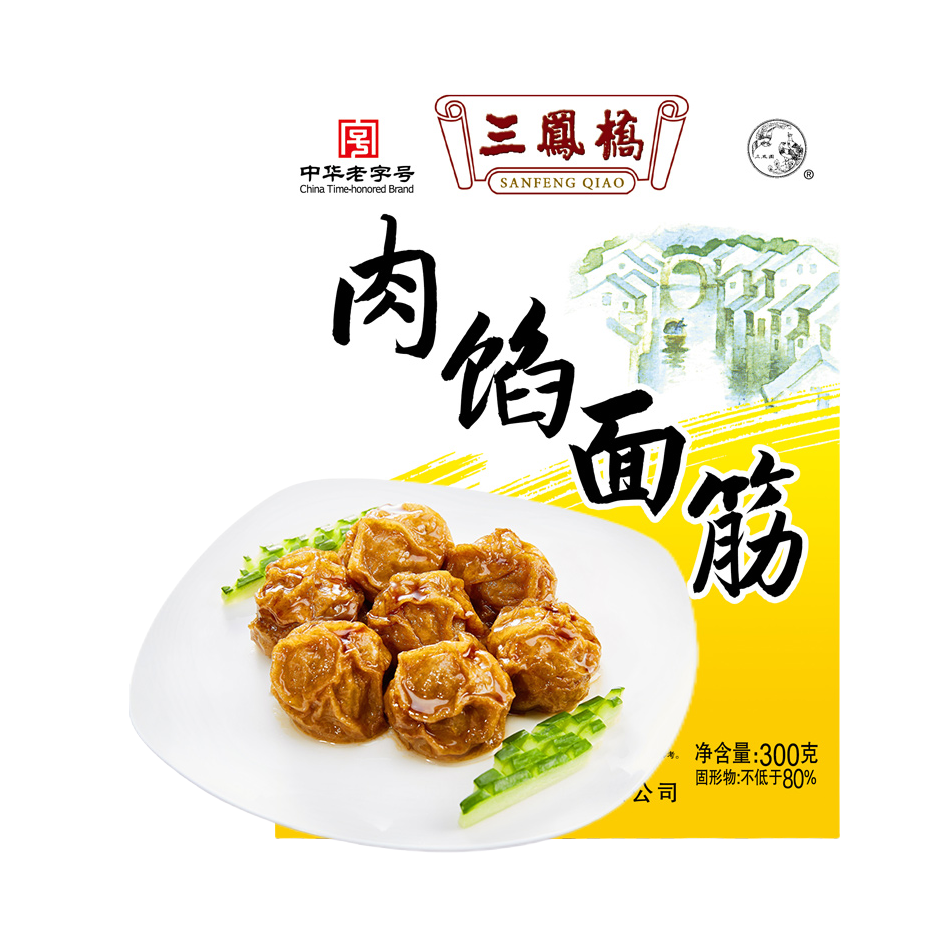 推荐商品：三凤桥 肉馅面筋 盒装