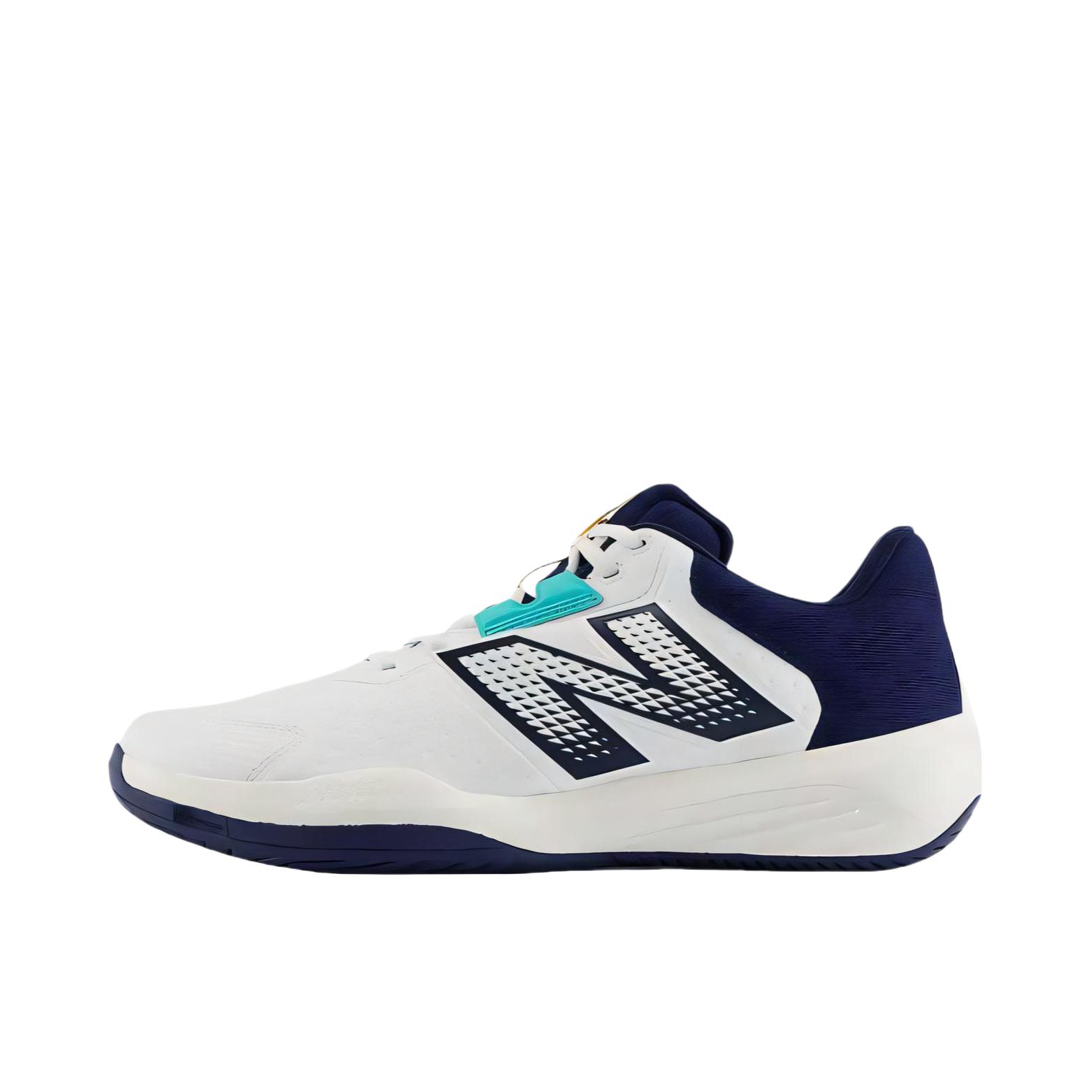 推荐商品：New Balance 696 v6 舒适 防滑 耐磨 圆头 网球鞋 2E宽/白色/蓝色