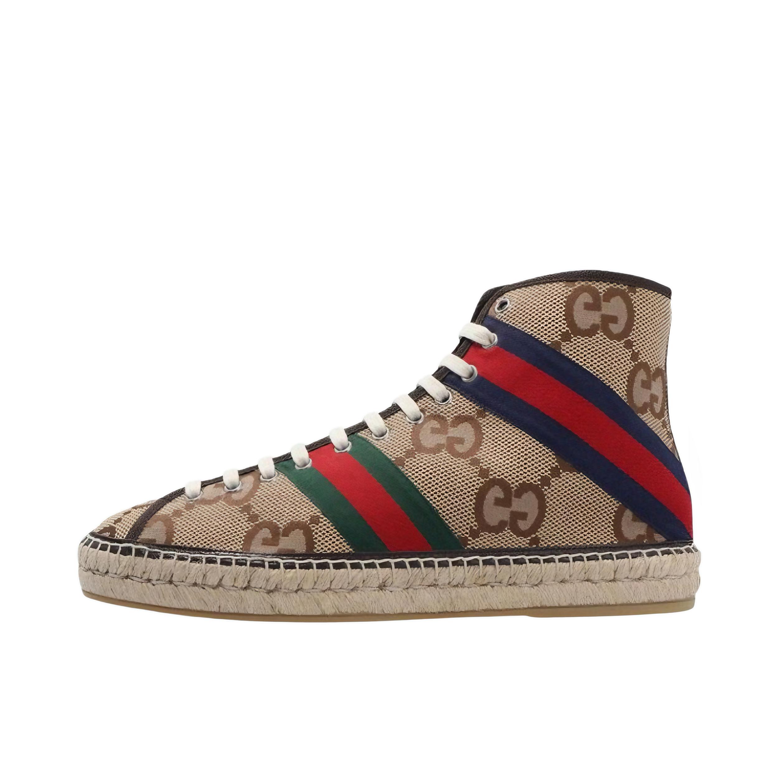 推荐商品：Gucci Rhyton系列 帆布织带 休闲鞋 675170 UKOC0 2596 米色