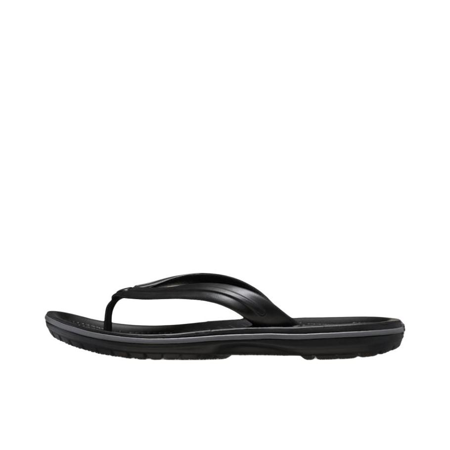 推荐商品：Crocs/卡骆驰 Crocband 卡骆班 防滑耐磨 圆头 休闲运动 平底 防磨 夹趾 沙滩鞋 人字拖 拖鞋 亮黑色 
