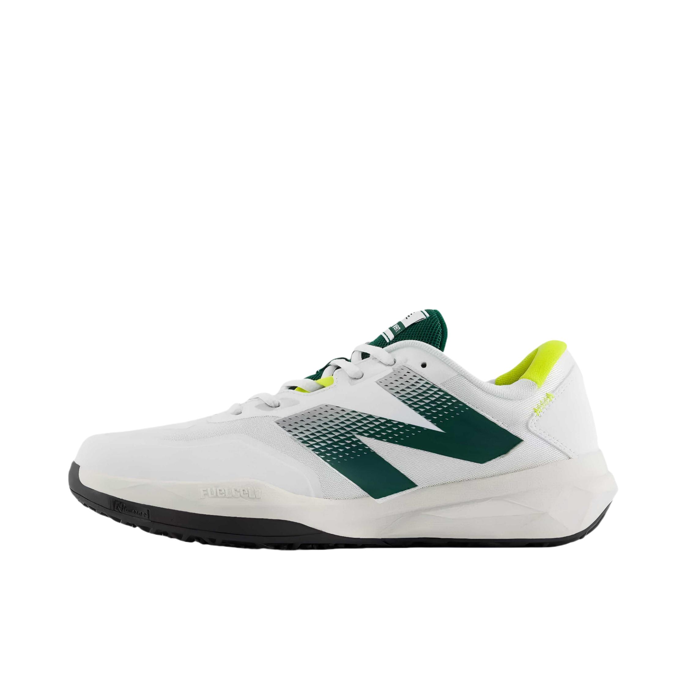 推荐商品：New Balance FuelCell 796 v4 网球鞋 透气耐磨低帮厚底 2E宽/白色/绿色