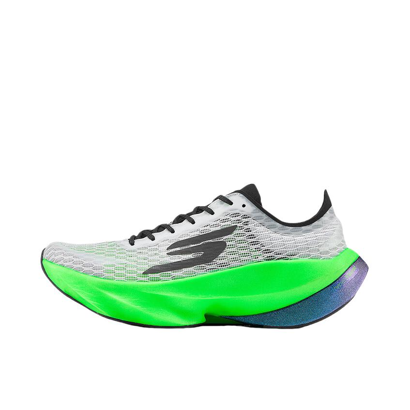 推荐商品：Skechers/斯凯奇 GO RUN Aero Tempo 跑鞋 简约低帮厚底系带 灰色/绿色