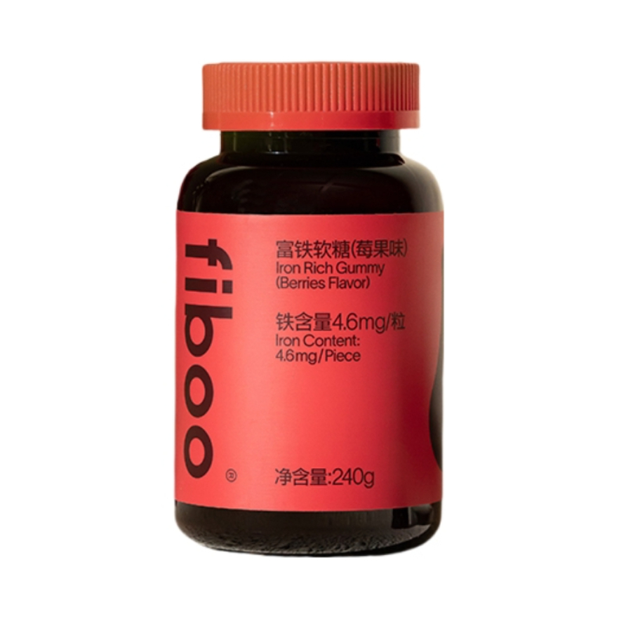 推荐商品：Fiboo 富铁软糖 莓果味 瓶装 养气血