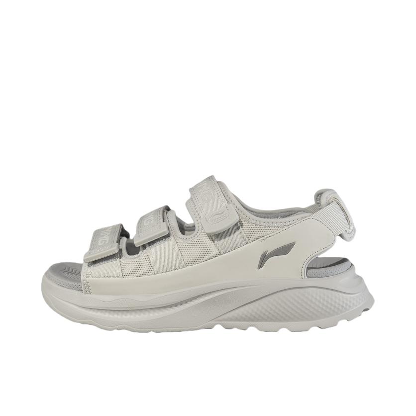 推荐商品：李宁 SOFT COCA 柔软 透气 回弹 沙滩 魔术贴 平跟 凉鞋 川石灰