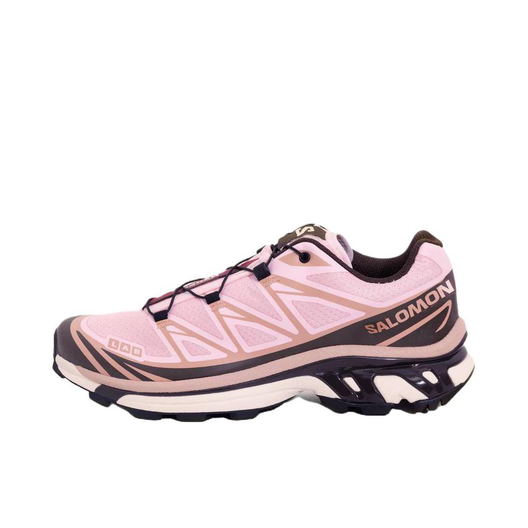 推荐商品：Salomon/萨洛蒙 XT-6 户外休闲鞋 越野跑鞋 织物复古机能透气网布支撑防水包裹性 NAKED Copenhagen联名/粉色