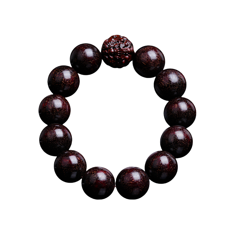 推荐商品：灵木阁 纳财貔貅小叶紫檀手串 LMG000108