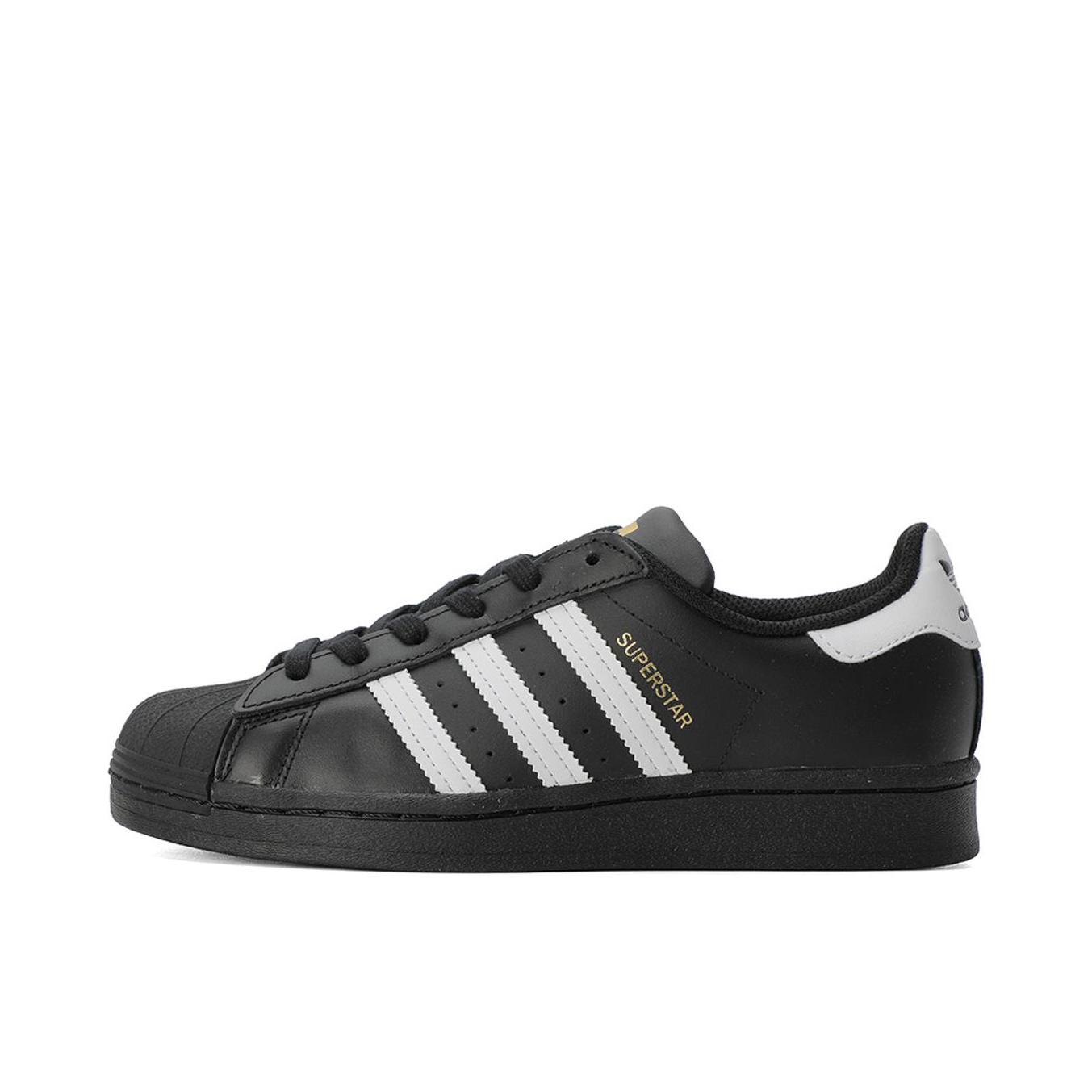 推荐商品：【宋雨琦同款】 adidas Originals Superstar 板鞋 轻便贝壳头薄底舒适百搭耐磨复古 合成革/大童/黑色/白色