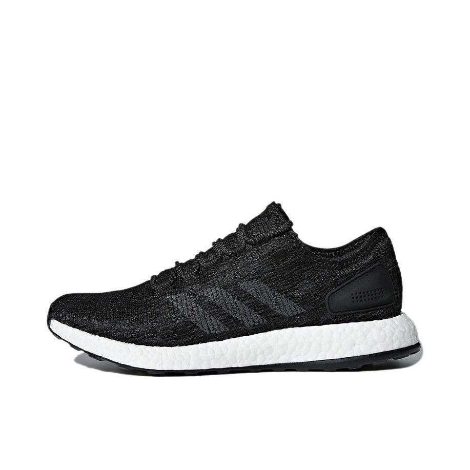 推荐商品：adidas Pure Boost 2017 跑鞋 减震耐磨网面透气轻便防滑运动支撑织物简约舒适圆头 黑色/白色