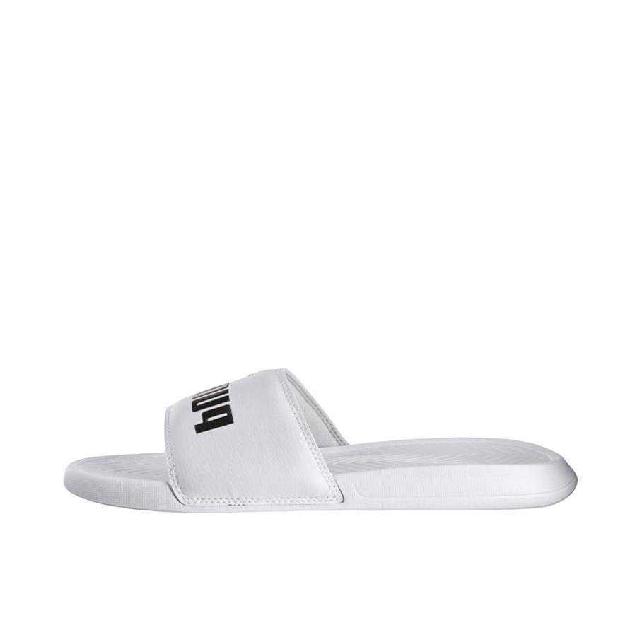 推荐商品：Puma/彪马 Popcat Slide 拖鞋 舒适轻便防滑耐磨复古时尚休闲运动沙滩一字型 White/LightGray 白色