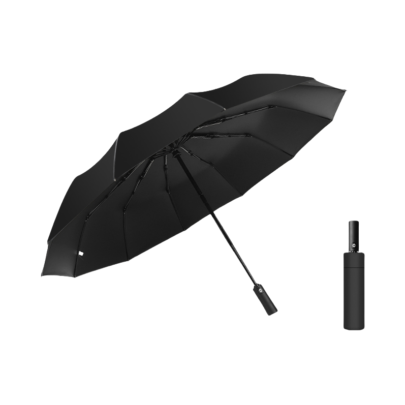 推荐商品：若瑶 小米头款 三折 黑胶 晴雨伞 全自动