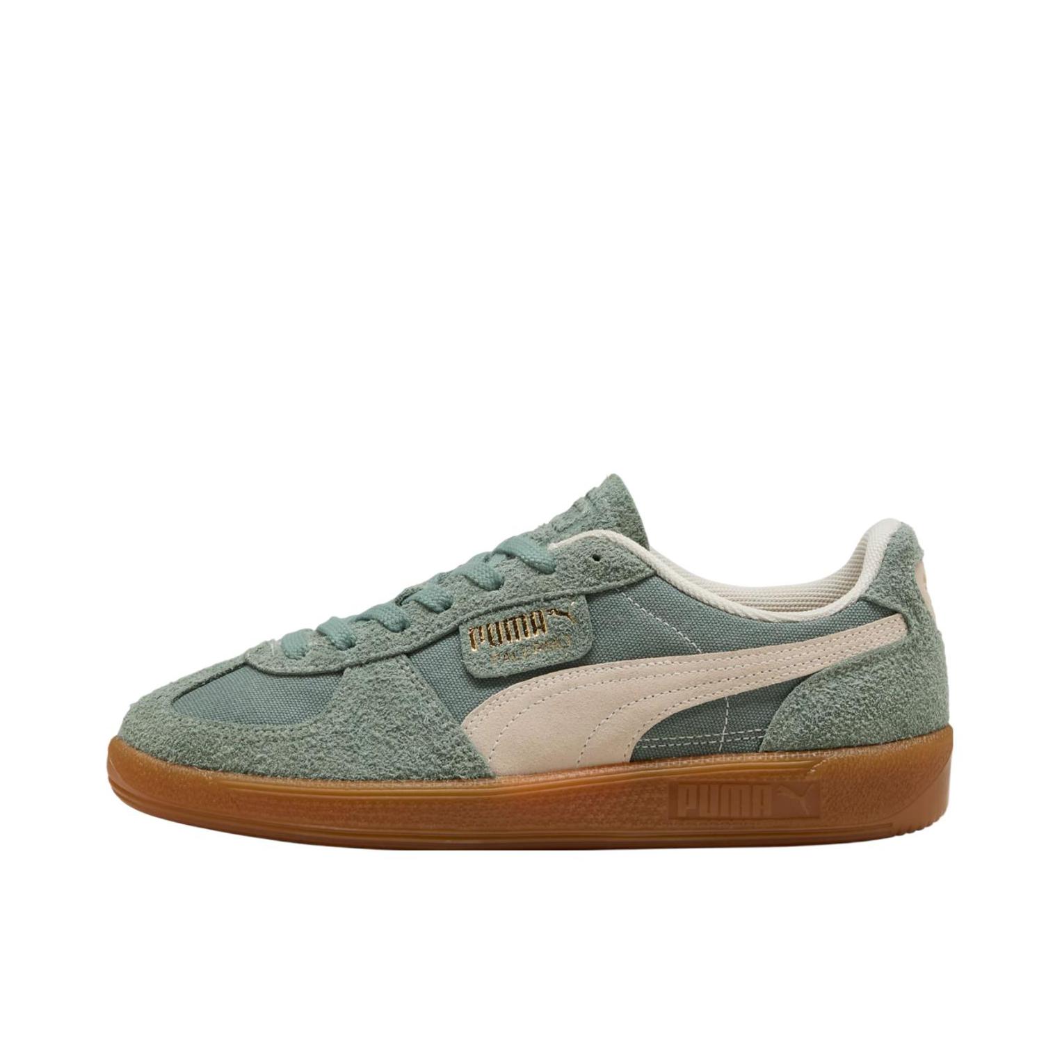 推荐商品：【朴彩英同款】 Puma/彪马 Palermo Og T头鞋 德训鞋 运动休闲鞋 时尚潮流拼接舒适百搭薄底复古 灰色/绿色