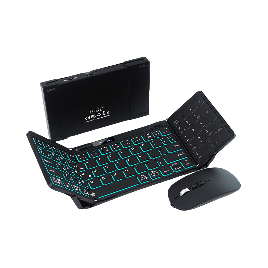 推荐商品：HUKE/虎克 HK530 无线键鼠套装 折叠便携 背光触控