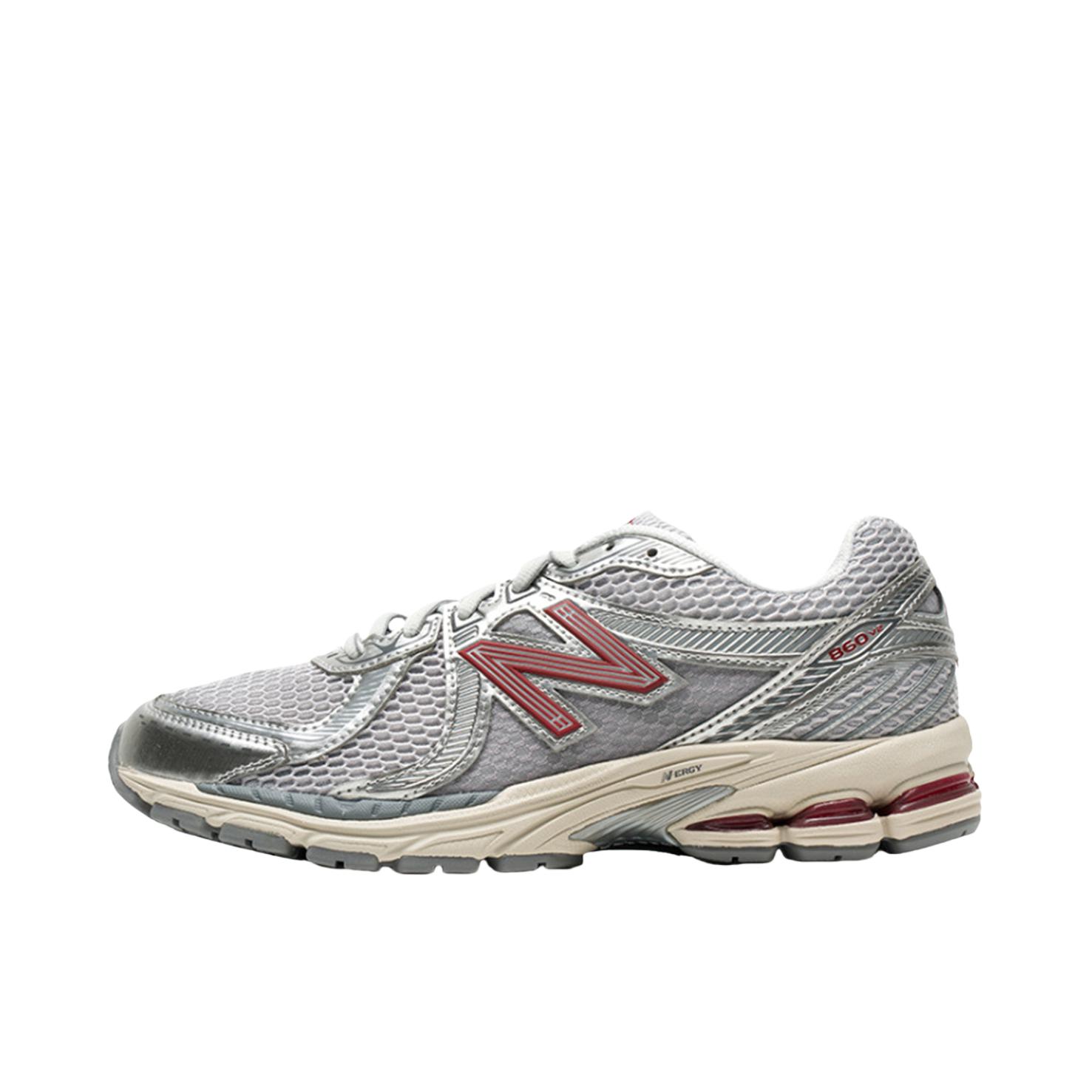 推荐商品：New Balance 860 跑鞋 网面透气防滑耐磨舒适轻便缓震复古 D宽/银色/灰色