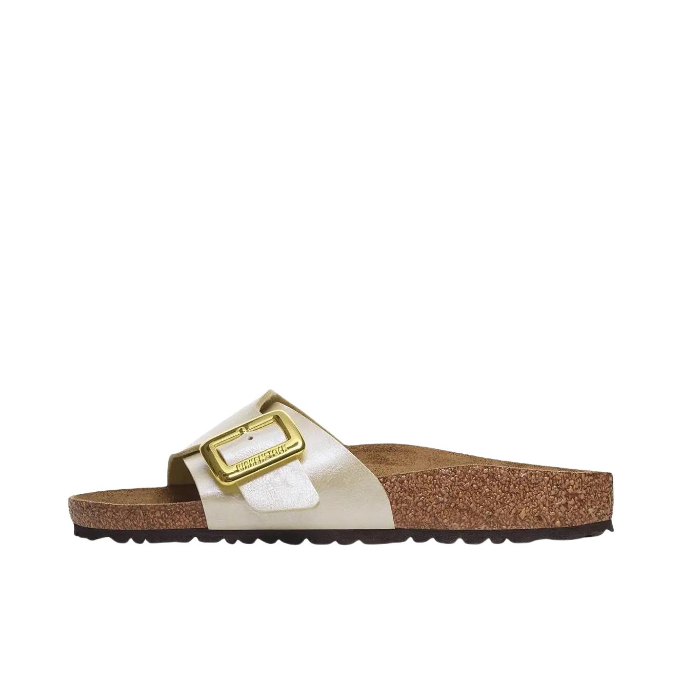 推荐商品：Birkenstock Catalina 软木 平跟 平底 单扣 搭扣 圆头 一字 拖鞋 窄版/女款/白色/珍珠白