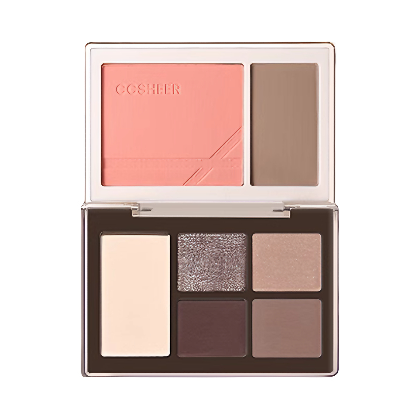 推荐商品：柚子小西 双折叠口袋腮红眼影一体盘 日常通勤便携 17g