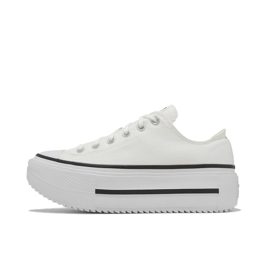 推荐商品：Converse/匡威 All Star Lift Double Stack 帆布鞋 休闲运动双层贴合耐穿甜酷 低帮/白色