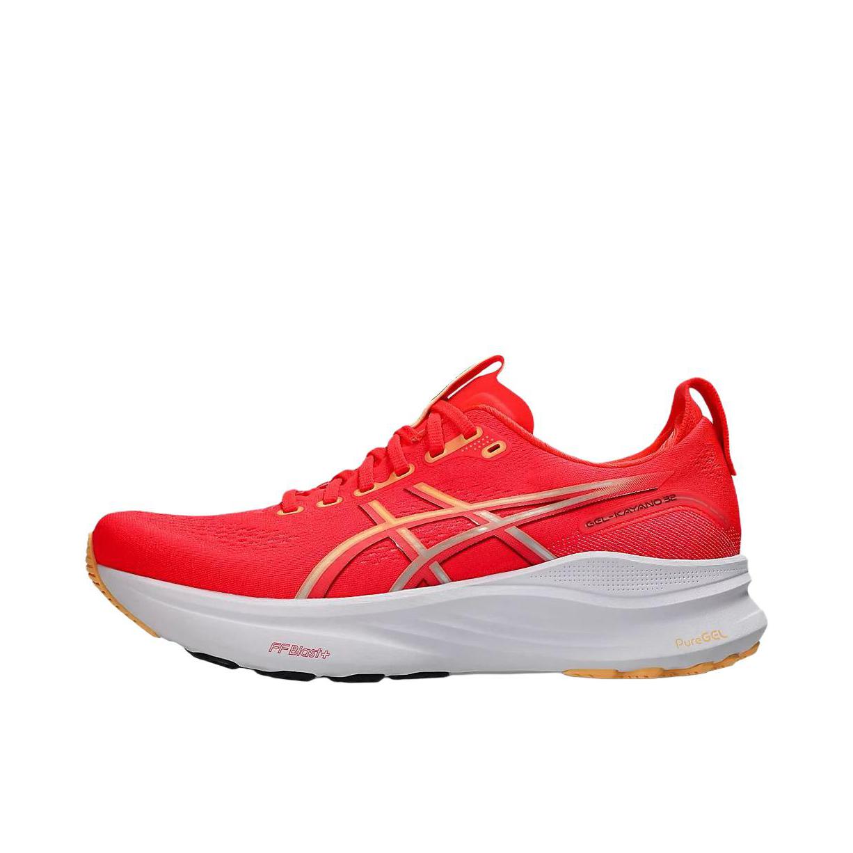 推荐商品：Asics/亚瑟士 GEL-KAYANO 32 跑鞋 防滑耐磨稳定支撑缓震回弹轻量训练圆头体测夜跑短跑 红色 