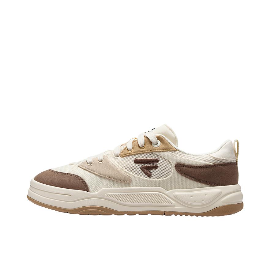 推荐商品：FILA/斐乐 FUSION BANK II DX CVS 板鞋 潮酷滑板防滑 古白色/驯鹿棕