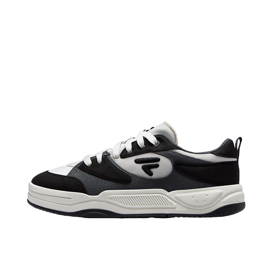 推荐商品：FILA/斐乐 FUSION BANK II DX CVS 板鞋 潮酷滑板防滑 白玛瑙灰/影黑灰
