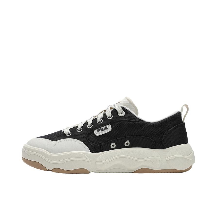 推荐商品：FILA/斐乐 BURGER 汉堡鞋 帆布鞋 复古 黑色/奶白色