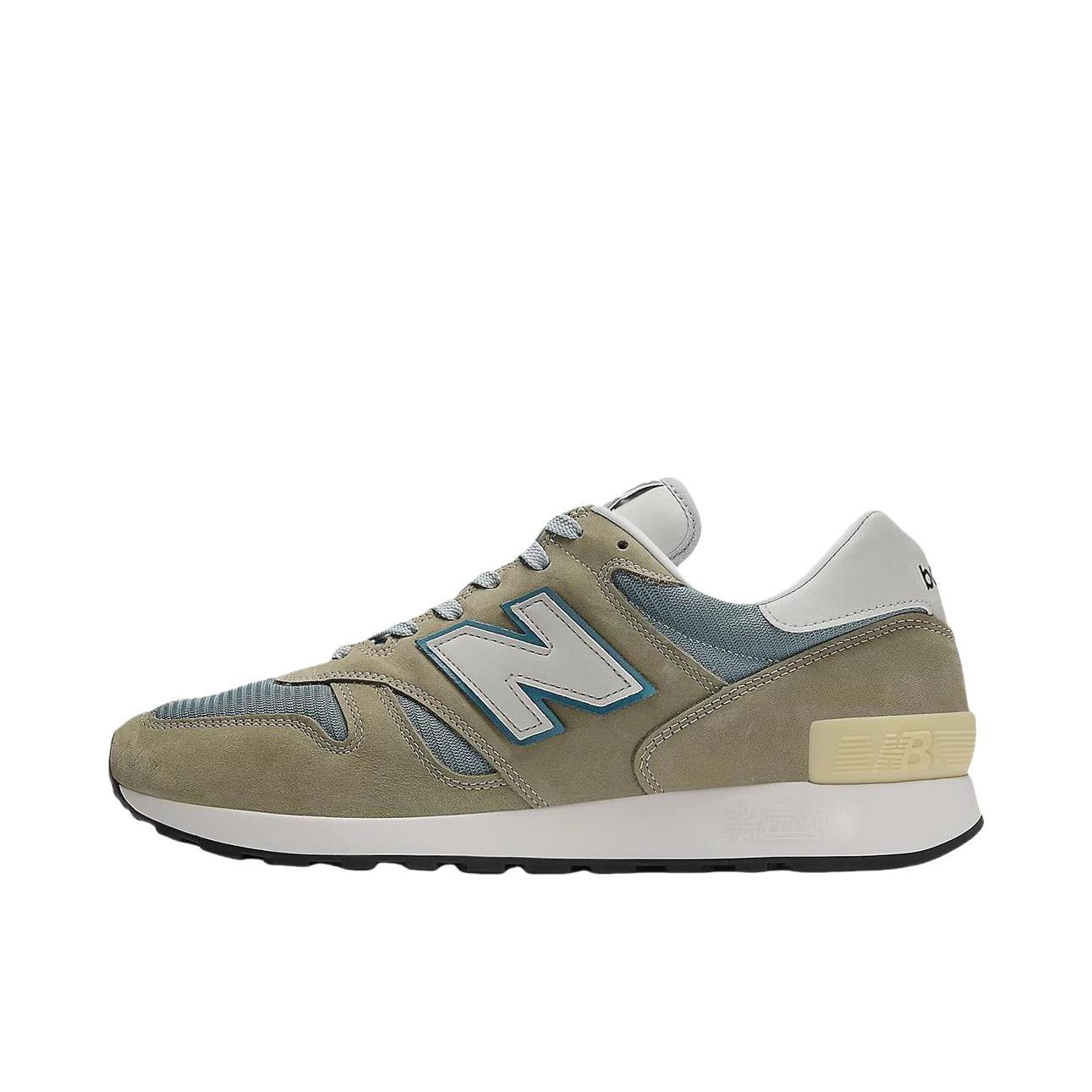 推荐商品：New Balance 1300 JP 跑鞋 合成革减震回弹防滑耐磨舒适百搭低帮 绿色/蓝色