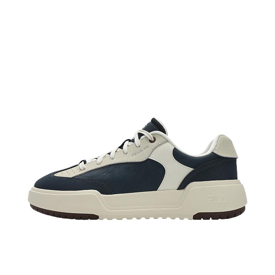 推荐商品：FILA/斐乐 DINAMICA 板鞋 低帮摩登通勤复古轻便 深藏蓝/珍珠白