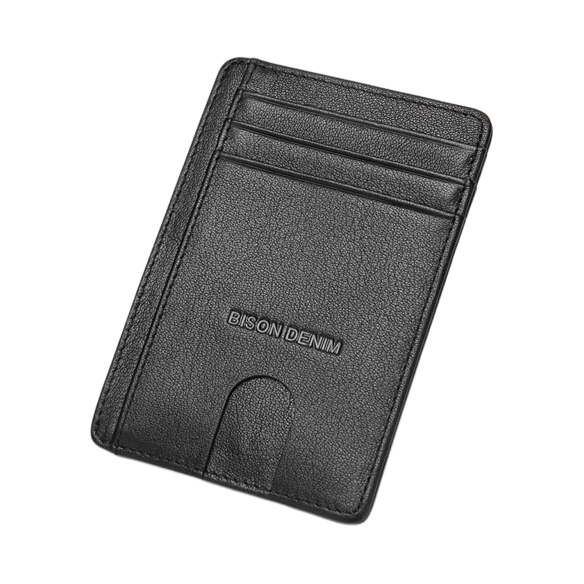 推荐商品：bison denim/美洲野牛 情侣款多卡位皮革证件夹卡套卡包