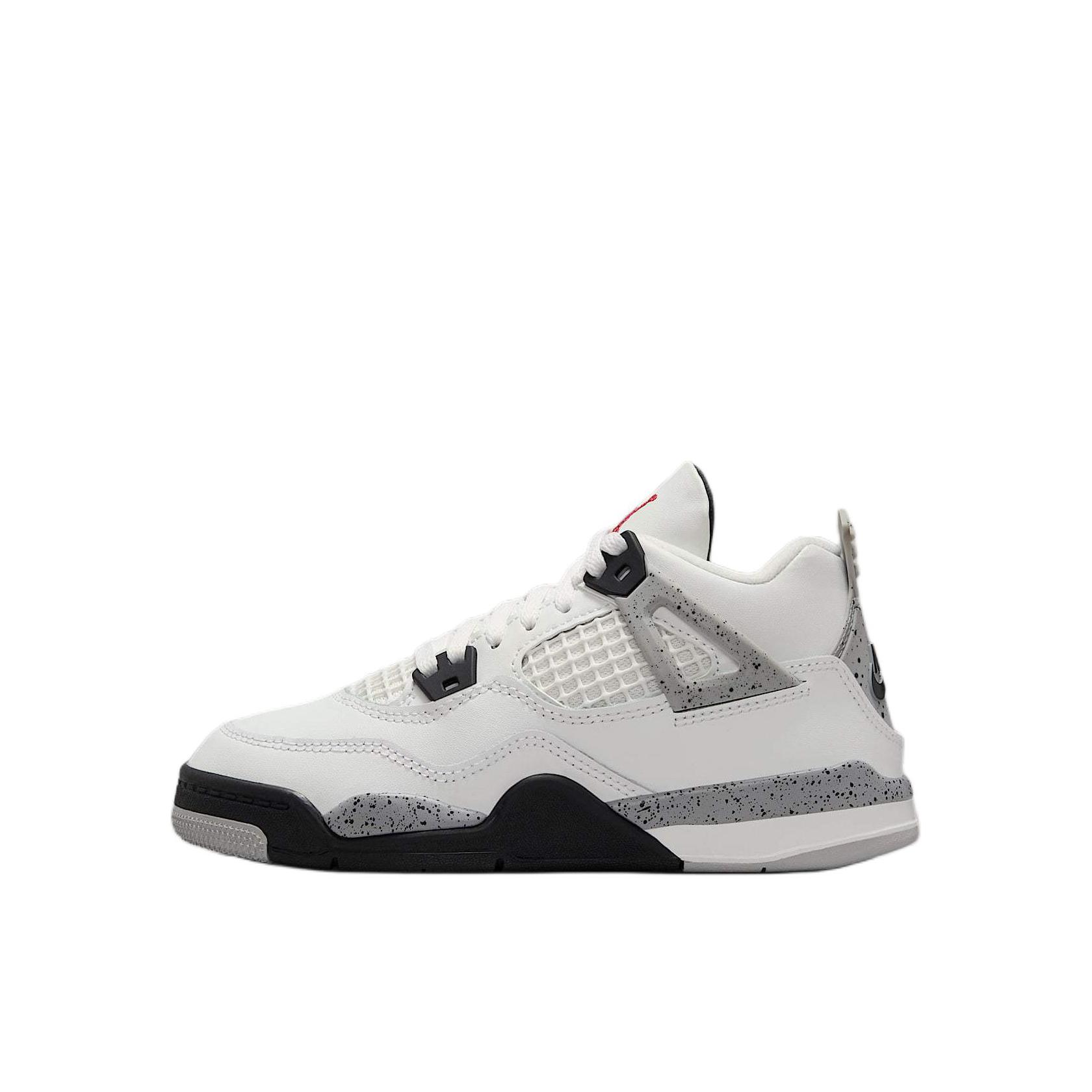 推荐商品：Air Jordan 4 Retro 防滑耐磨 减震透气 时尚经典 运动鞋儿童 小童/乳白色/黑色