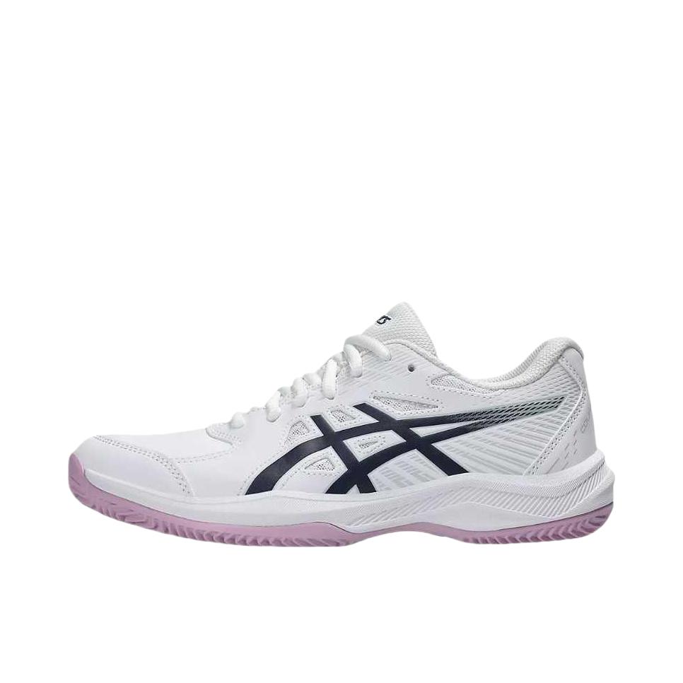 推荐商品：Asics/亚瑟士 Court Slide 4 休闲 百搭 低帮 橡胶 网球鞋 女款/白色/粉色