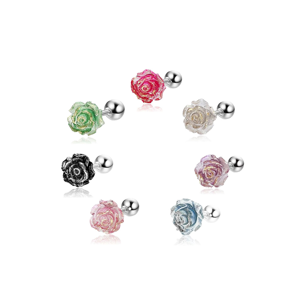 推荐商品：AEMC 山茶花三秒心动钛钢耳钉 AEMC-RS543