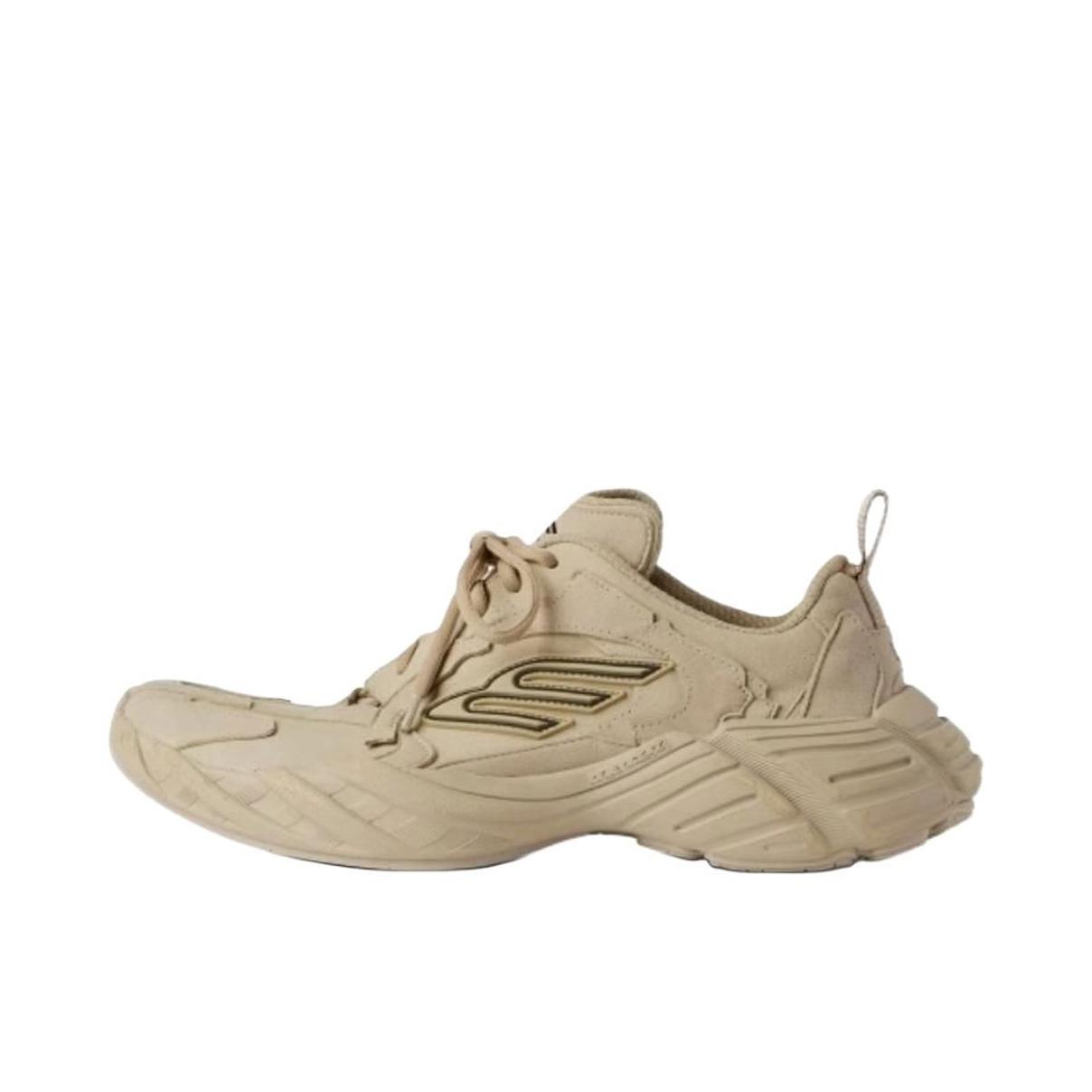 推荐商品：Balenciaga/巴黎世家 MONDAY 运动休闲鞋 系带尖头圆头厚底 女款/米色 