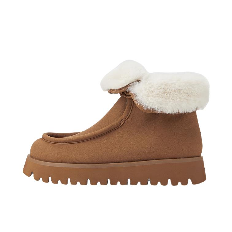 推荐商品：CHARLES&KEITH 雪地靴 加绒厚底短筒休闲 CK1-90920151 女款/棕色
