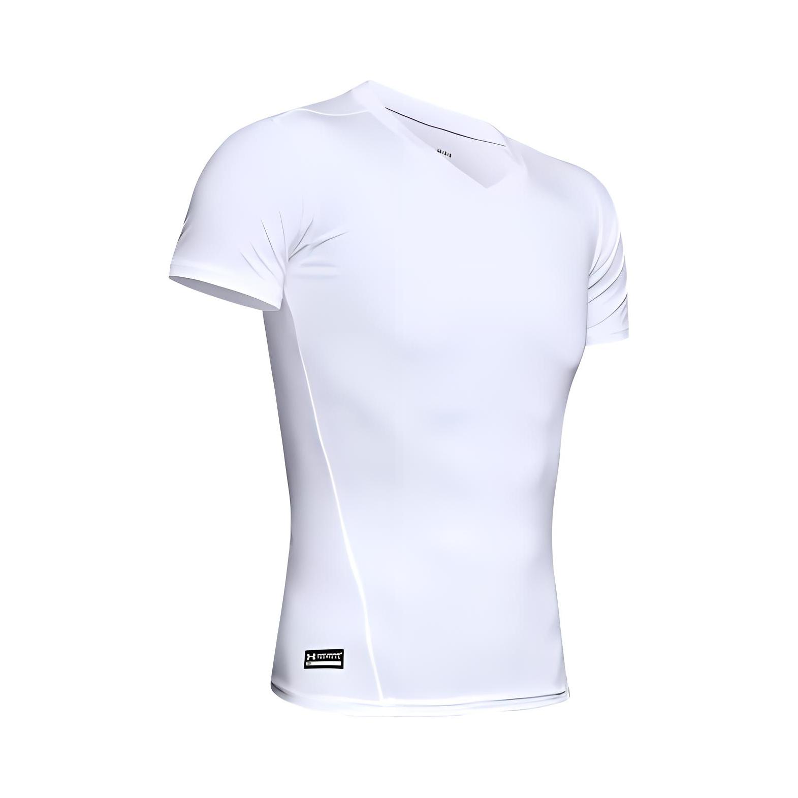 Under Armour 战术V领Compression紧身速干套头短袖T恤 1216010
