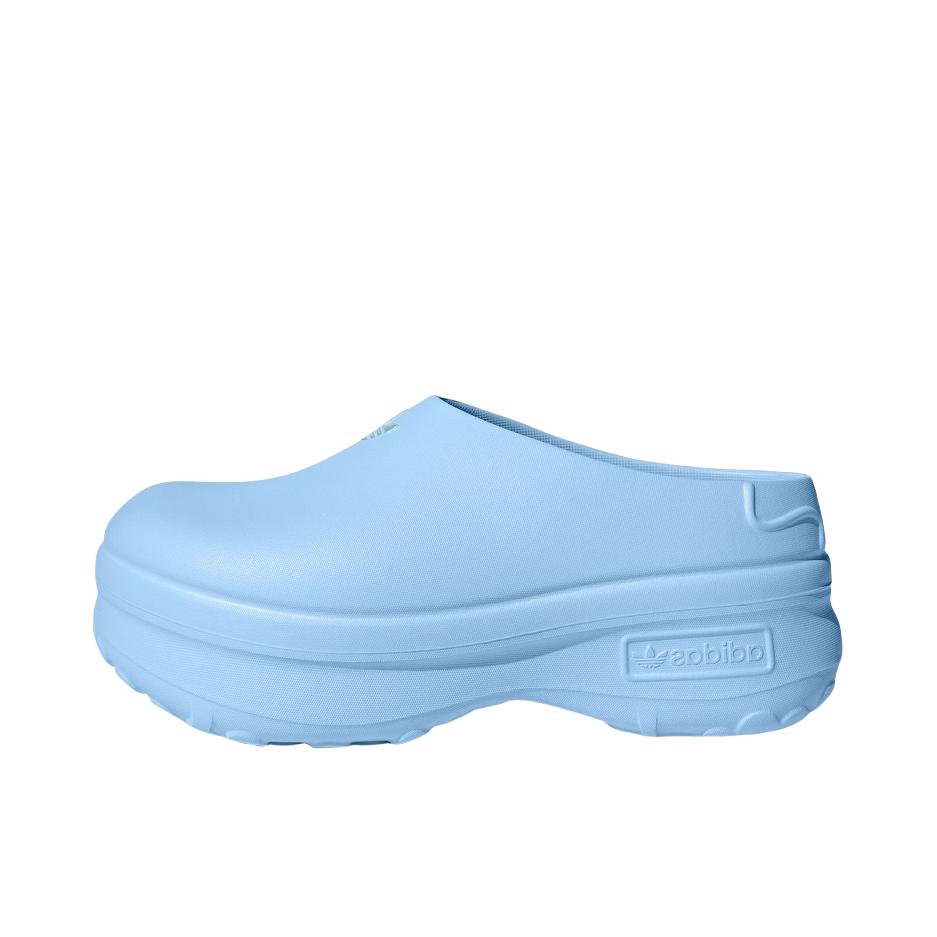 推荐商品：adidas Adifom Stan Mule 防臭 舒适厚底 防滑防磨 包头 时尚百搭 沙滩 厨师鞋 拖鞋 蓝色/魔幻金属灰