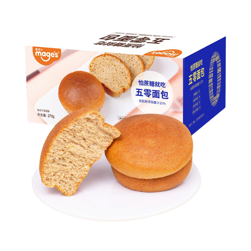 推荐商品：mage’s/麦吉士 五零面包 270g 箱装