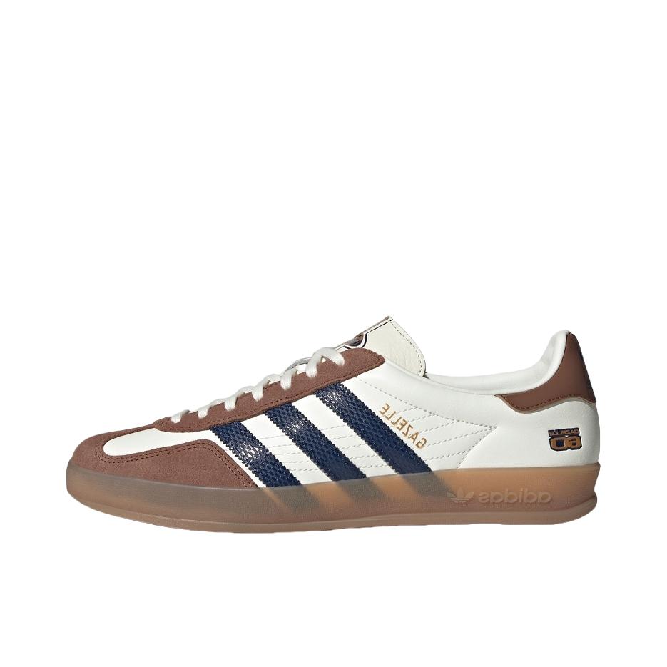 推荐商品：adidas Originals Gazelle Indoor T头鞋 德训鞋 板鞋 舒适缓震防滑耐磨绒面革复古 汉玉白/深蓝色/柔和棕