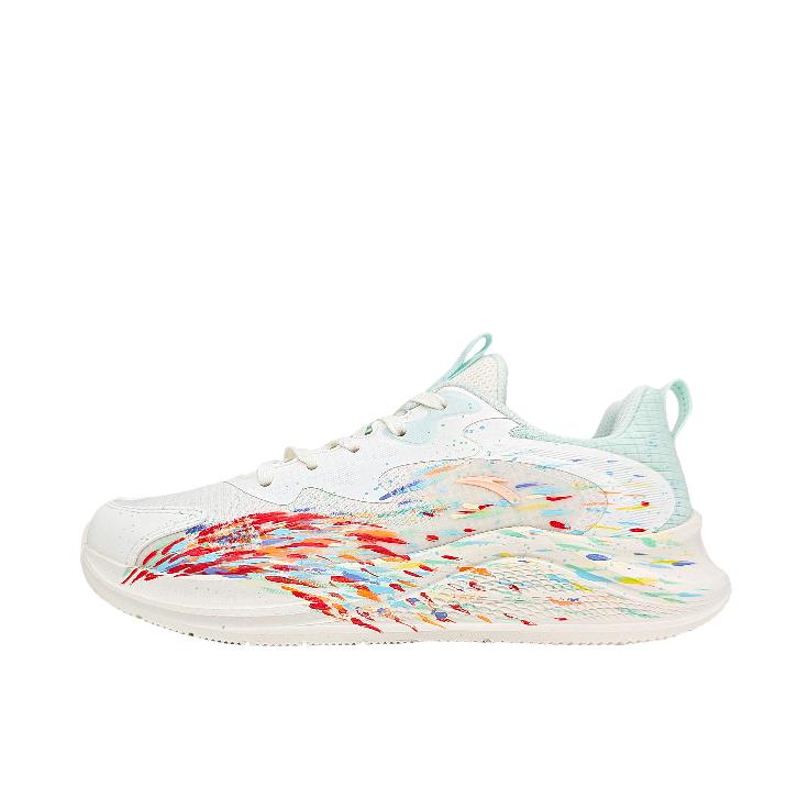 推荐商品：【定制球鞋】 安踏 漫步 跑鞋 减震回弹防滑耐磨舒适轻便休闲运动风甜美短跑体测 女款/格桑花