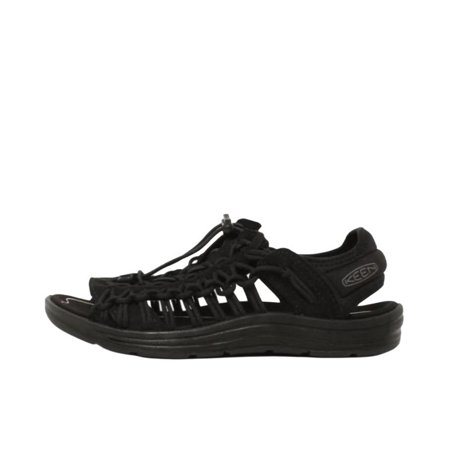 推荐商品：KEEN Uneek II OT 防滑 耐磨 潮流 抽绳 露趾 平跟 户外鞋 沙滩鞋 黑色