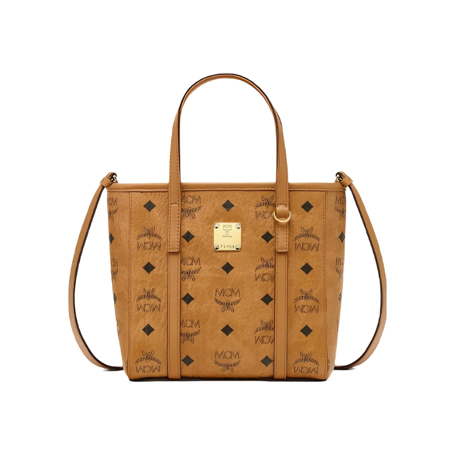 推荐商品：【情人节】MCM Toni Visetos 迷你 老花满印印花涂层菜篮子纳帕皮革饰边拉链开合托特包单肩包斜挎包手提包