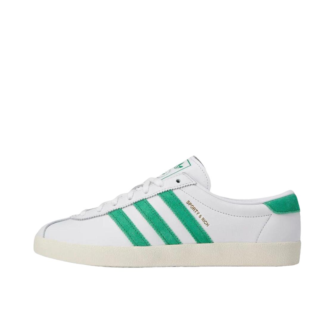 推荐商品：adidas Originals BLANC 板鞋 德训鞋 时尚百搭舒适低帮防滑耐磨系带 SPORTY & RICH联名/白色/绿色