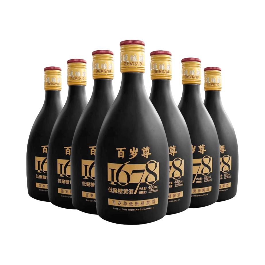推荐商品：百岁尊 1678年 低聚糖黄酒 480ml 12度 裸瓶装