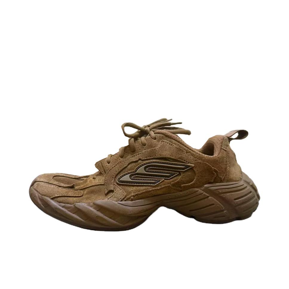 推荐商品：Balenciaga/巴黎世家 MONDAY 运动休闲鞋 系带尖头圆头厚底 女款/棕色 