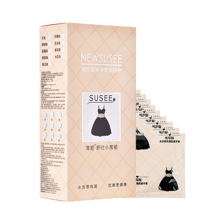 推荐商品：薄爱 舒仕 001系列 小黑裙 天然胶乳橡胶避孕套