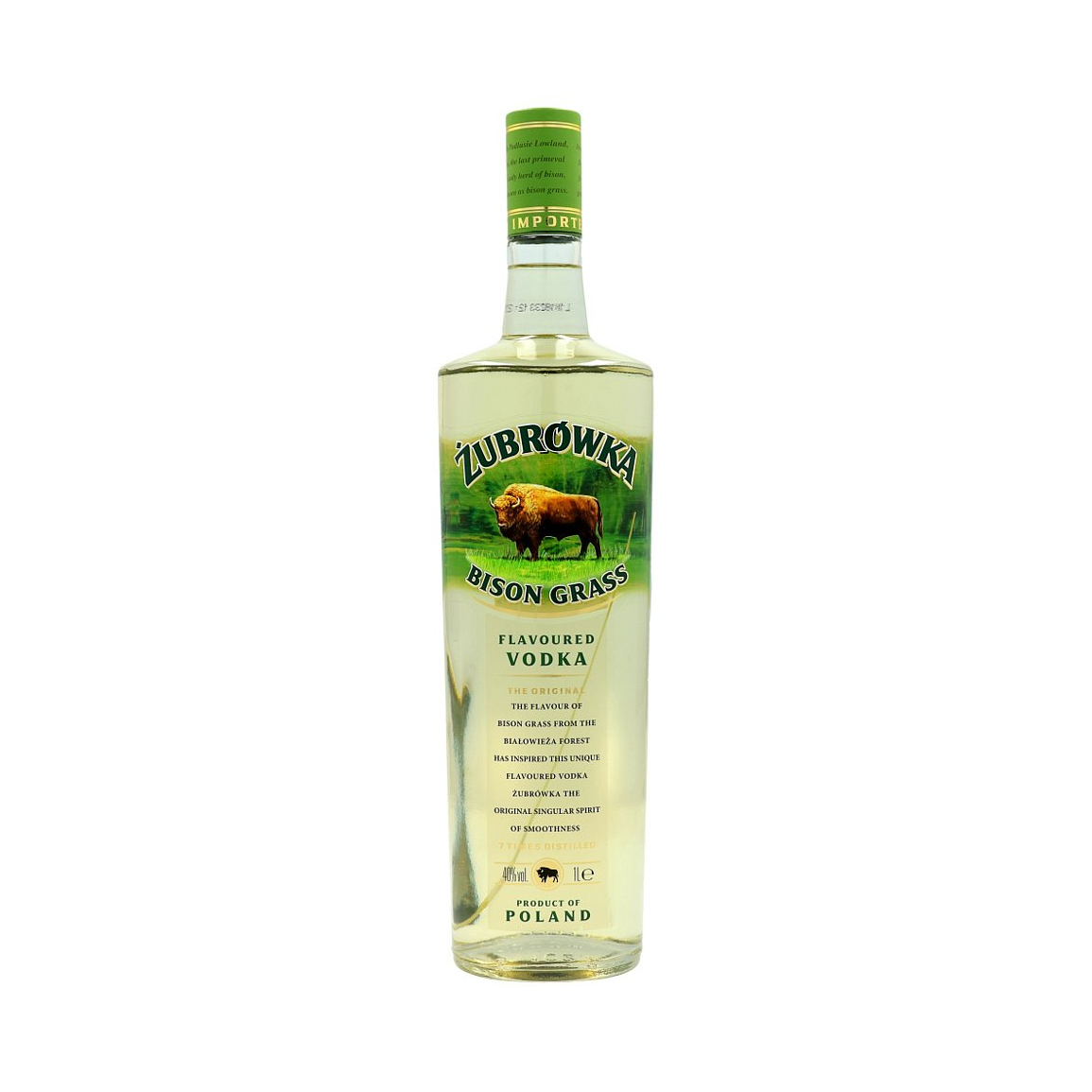 推荐商品：Zubrowka 野牛草 伏特加 1000ml 40%vol 瓶装